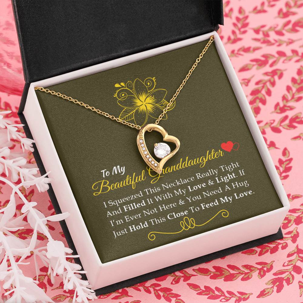 To My Beautiful Granddaughter - Feel My Love - Forever Love Necklace SO160V