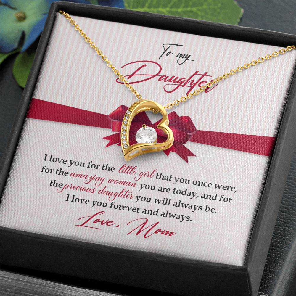 To My Daughter - I Love You For The Little Girl - Forever Love Necklace SO157V
