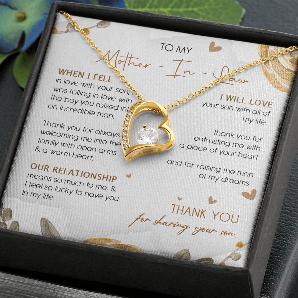To My Mother In Law - Thank You For Sharing Your Son - Forever Love Necklace SO23TU