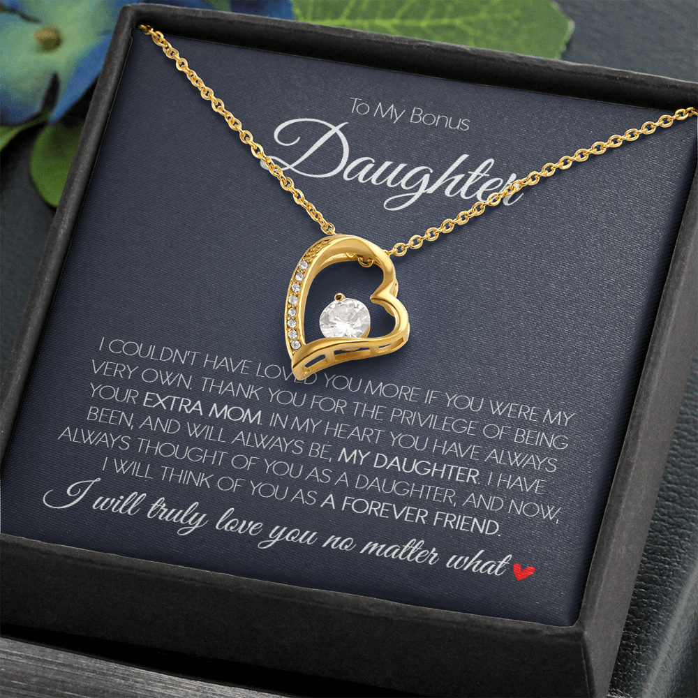 To My Bonus Daughter - Love You Forever - Forever Love Necklace SO171T