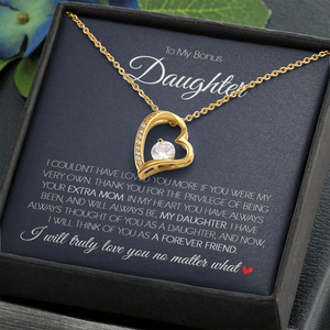 To My Bonus Daughter - Love You Forever - Forever Love Necklace SO171T