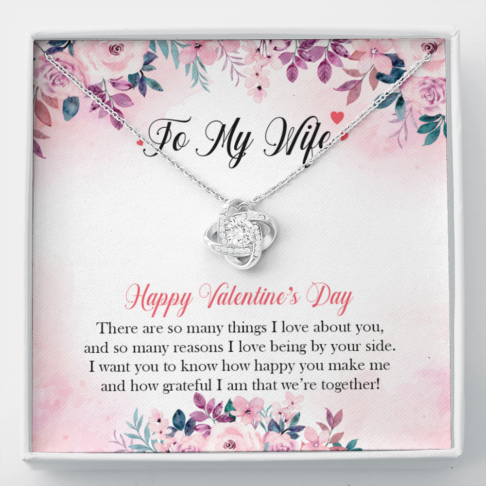 TO MY WIFE - HAPPY VALENTINE'S DAY - LOVE KNOT NECKLACE KT01