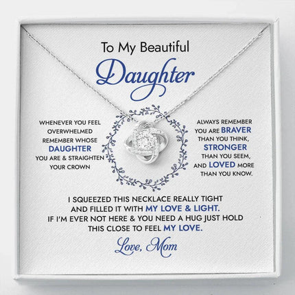 To My Beautiful Daughter - Always Remember - Necklace SO67 - Charming Present