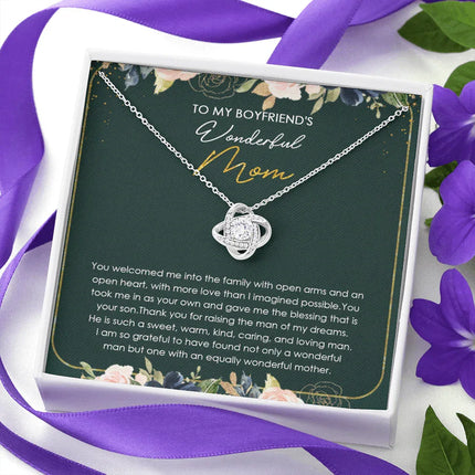 To My Boyfriend's Mom Thank You For Raising The Man Of My Dreams Necklace SO22V - Charming Present