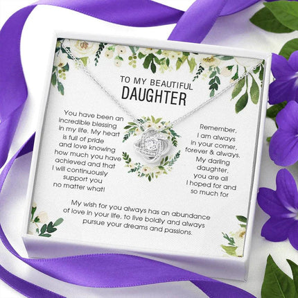 To My Beautiful Daughter - You're An Incredible Blessing - Necklace SO148V - Charming Present