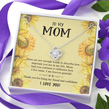 To My Mom Thank You For Being My Friend And Confidante Necklace SO51 - Charming Present