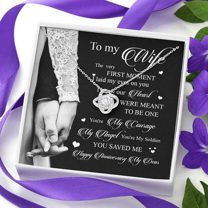 To My Wife I Knew Our Hearts Were Meant To Be One Necklace SO25 - Charming Present