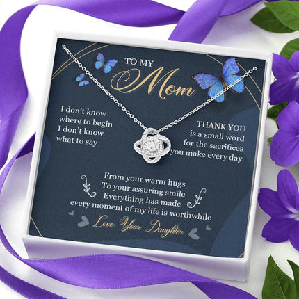 To My Mom - Thank You For All Your Sacrifices - Necklace SO07T - Charming Present
