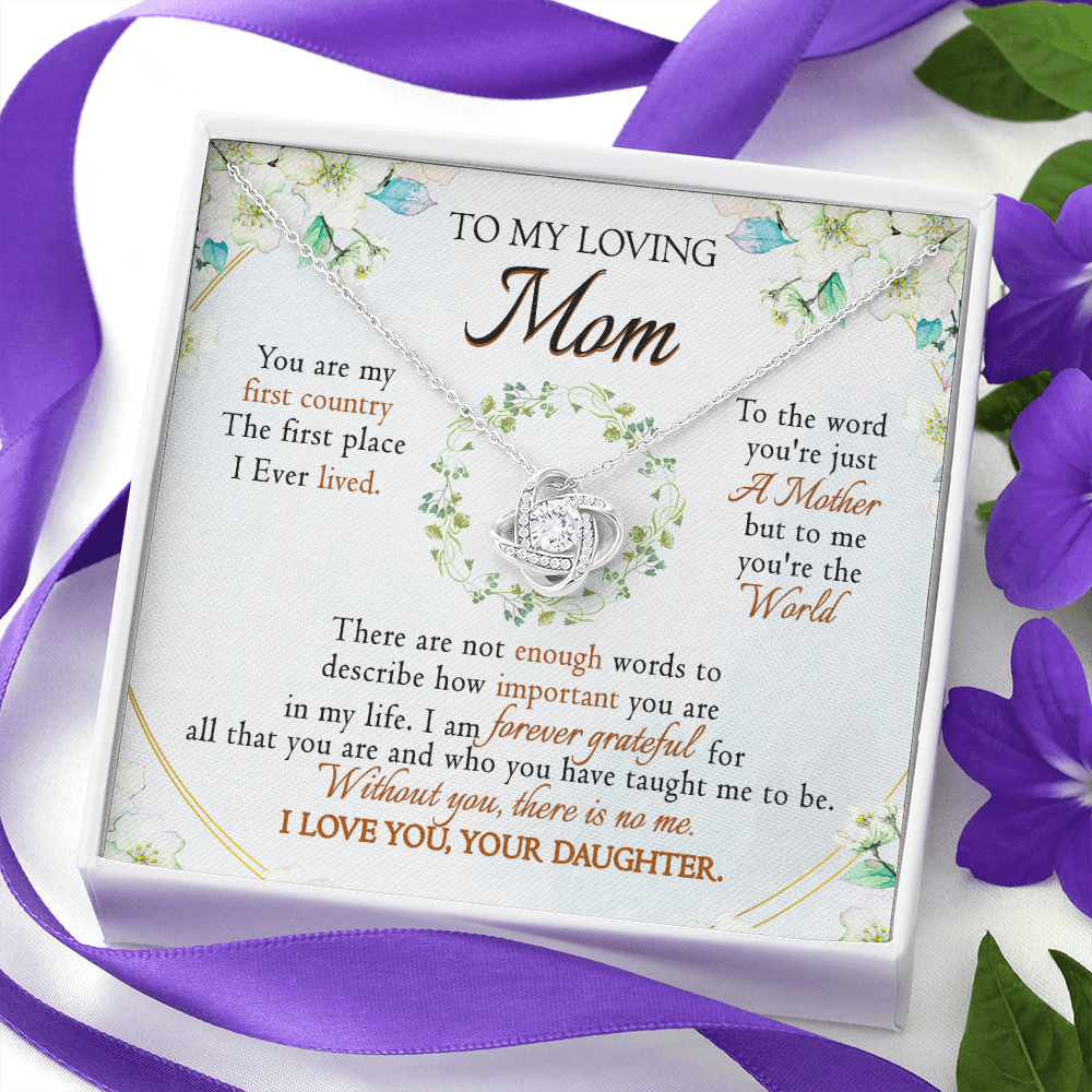To My Loving Mom - You're The World To Me - Necklace SO52V