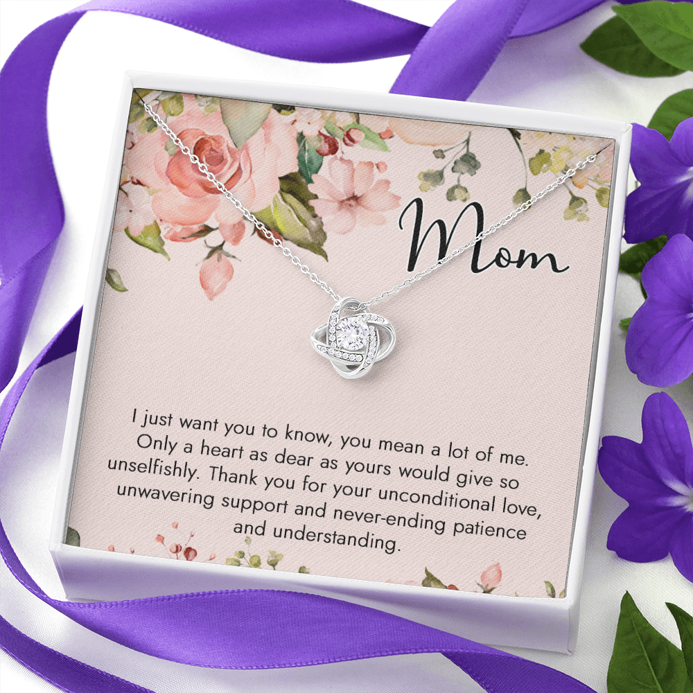To My Mom Thank You For Your Unconditional Love Necklace SO54