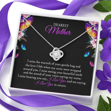 To My Mom In Heaven - I Miss The Warmth Of Your Gentle Hug - Necklace SO90V - Charming Present