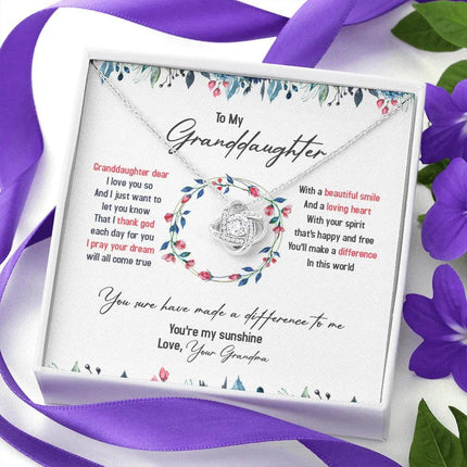 To My Granddaughter I Pray Your Dream Will All Come True - Necklace SO36T - Charming Present