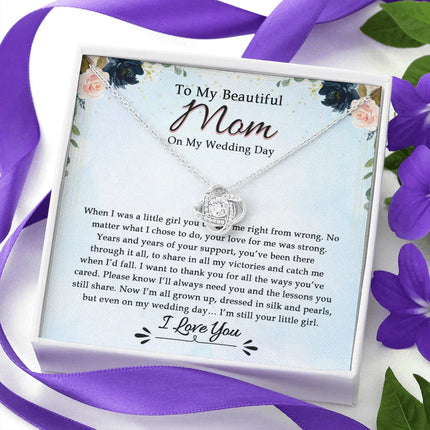 To My Beautiful Mom On My Wedding Day - Necklace SO17V - Charming Present