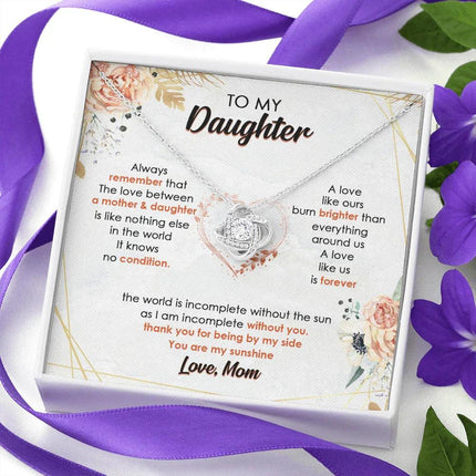 To My Daughter I Am Incomplete Without You - Necklace SO44V - Charming Present