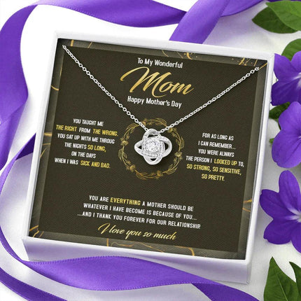 To The Best Mom - Happy Mother's Day The Person I Looked Up To - Necklace SO41Tv2 - Charming Present