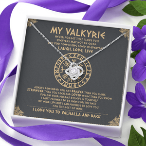 To My Daughter - Never Forget That I Love You To Valhalla - Viking Necklace SO111T