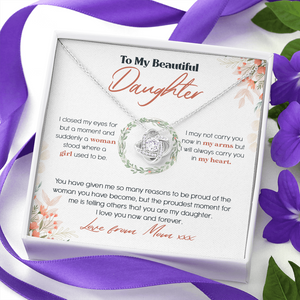 To My Beautiful Daughter - I Closed My Eyes - Necklace SO54T
