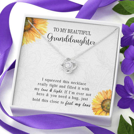 To My Granddaughter - Feel My Love - Necklace DR10 - Charming Present