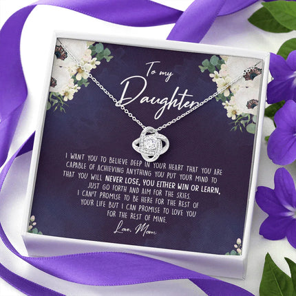 To My Daughter - You Either Win Or Learn -Necklace SO68 - Charming Present