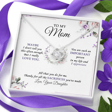 To My Mom - I Really Love You - Necklace SO38V - Charming Present