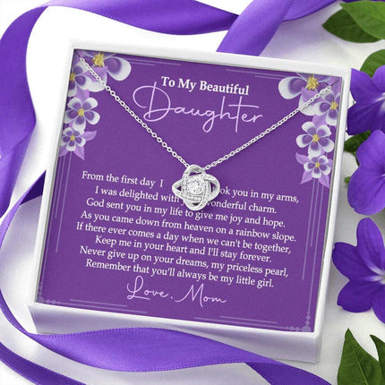 To My Beautiful Daughter - You'll Alway Be My Little Girl - Necklace SO76V - Charming Present