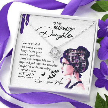 To My Bookworm Daughter - So Proud Of You - Necklace KT22 - Charming Present