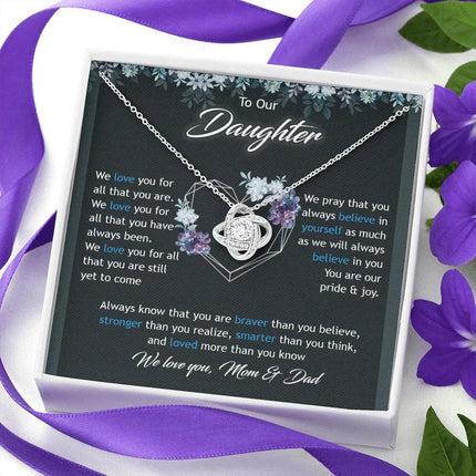 To Our Daughter We Love You Mom & Dad - Necklace SO47T - Charming Present