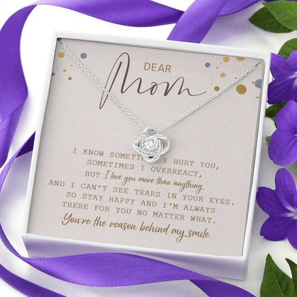 Dear Mom You're The Reason Behind My Smile Necklace SO21T - Charming Present