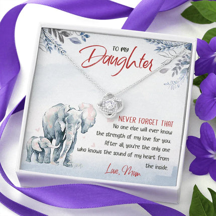 To My Daughter - No One Will Ever Know The Strength Of My Love - Necklace SO24T - Charming Present
