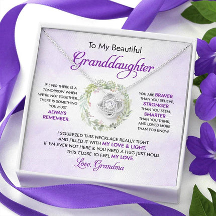 To My Beautiful Granddaughter - My Love And Light - Necklace DR18 - Charming Present