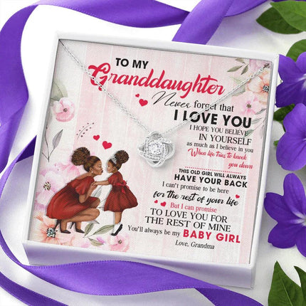 To My Granddaughter - You Will Always Be My Baby Girl - Necklace DR09 - Charming Present