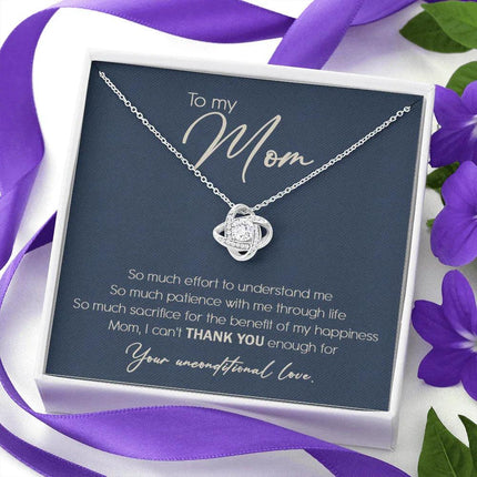 To My Mom I Can't Thank You Enough Necklace SO10T - Charming Present