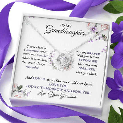 To My Granddaughter Love You Today, Tomorrow And Forever - Necklace SO32V - Charming Present