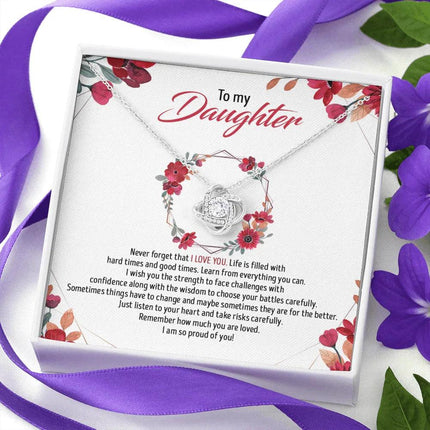 To My Daughter - Remember How Much You Are Loved - Necklace SO82T - Charming Present