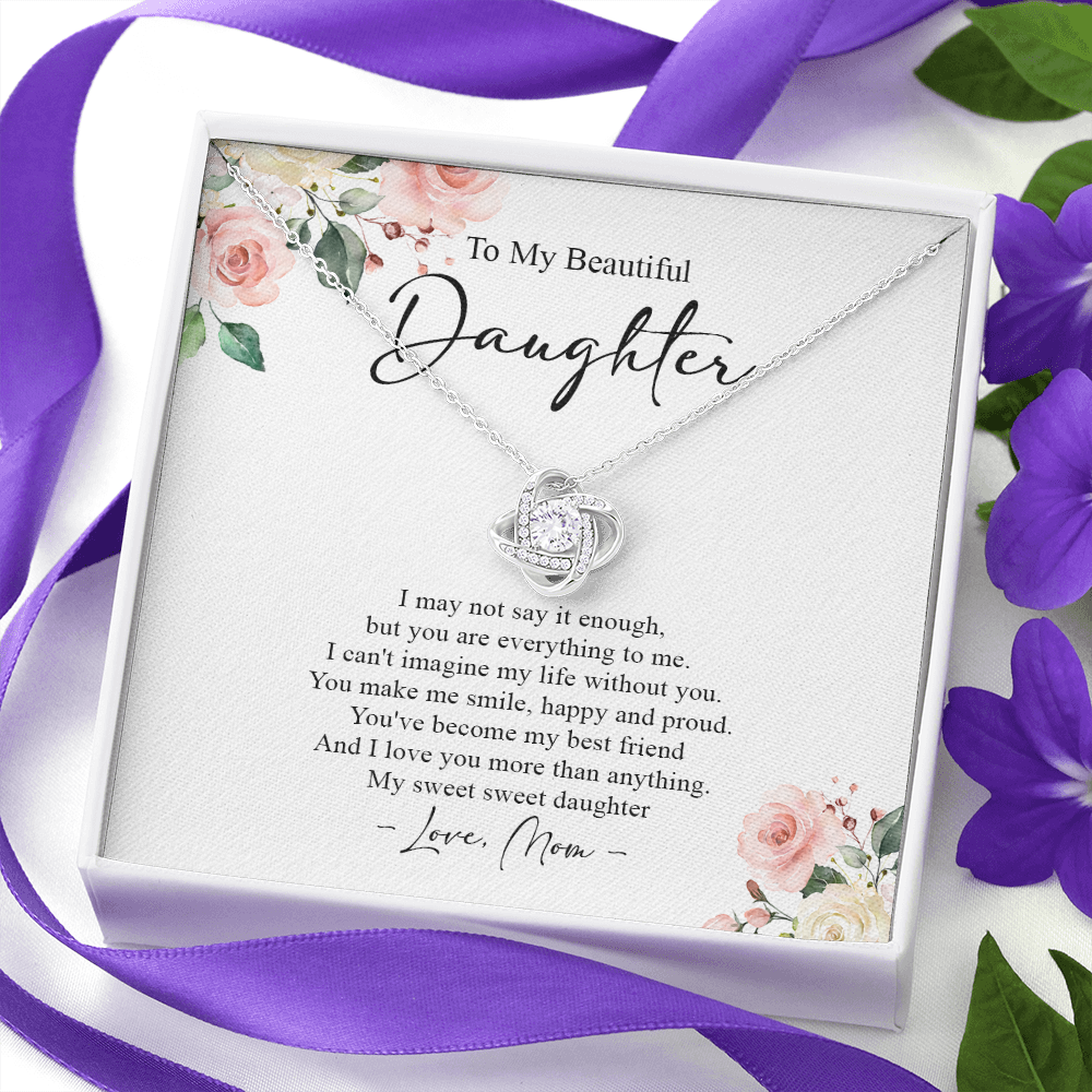 To My Daughter I Love You More Than Anything Necklace SO71