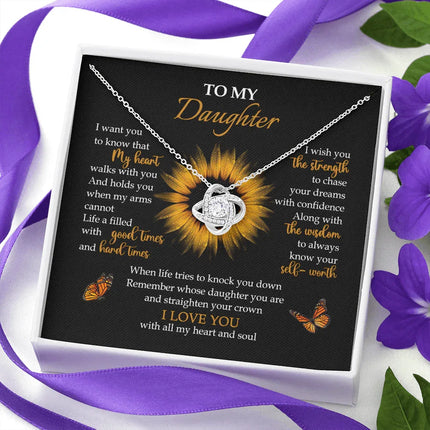 To My Daughter - My Heart Walks With You - Necklace SO65V - Charming Present