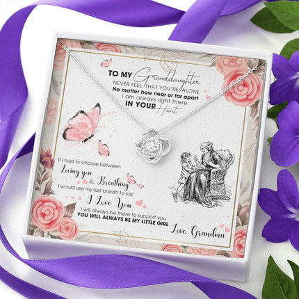 To My Granddaughter - I AM Right There In Your Heart - Necklace DR15 - Charming Present