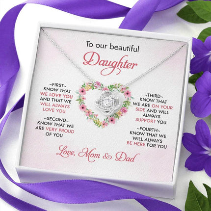 To Our Daughter - We Will Always Love You - Necklace SO95 - Charming Present