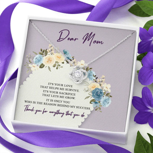 Dear Mom Thank You For Everything That You Do Necklace SO44 - Charming Present