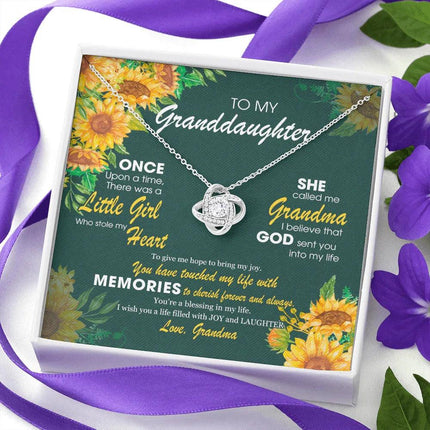 To My Granddaughter - God Sent You Into My Life - Necklace DR12 - Charming Present