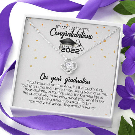 To My Daughter - Congratulation On Your Graduation - Necklace SO107T - Charming Present