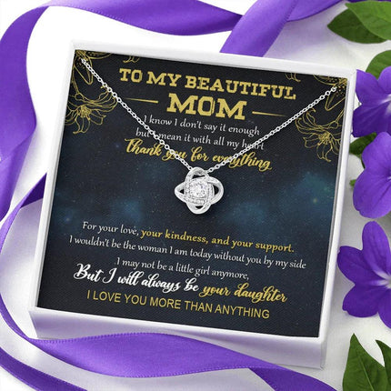 To My Beautiful Mom - I Love You More Than Anything - Necklace SO05V - Charming Present