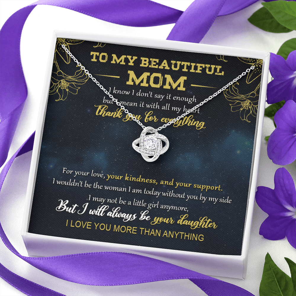 To My Beautiful Mom - I Love You More Than Anything - Necklace SO05V