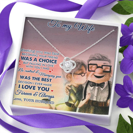 To My Wife Meeting You Was Fate Necklace SO13v1 - Charming Present