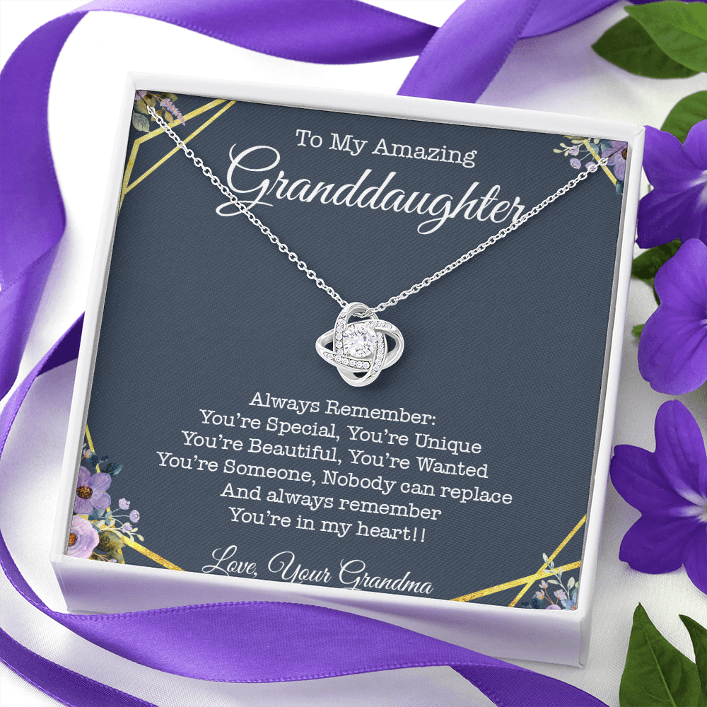 To My Granddaughter, You're In My Heart Necklace SO06v1