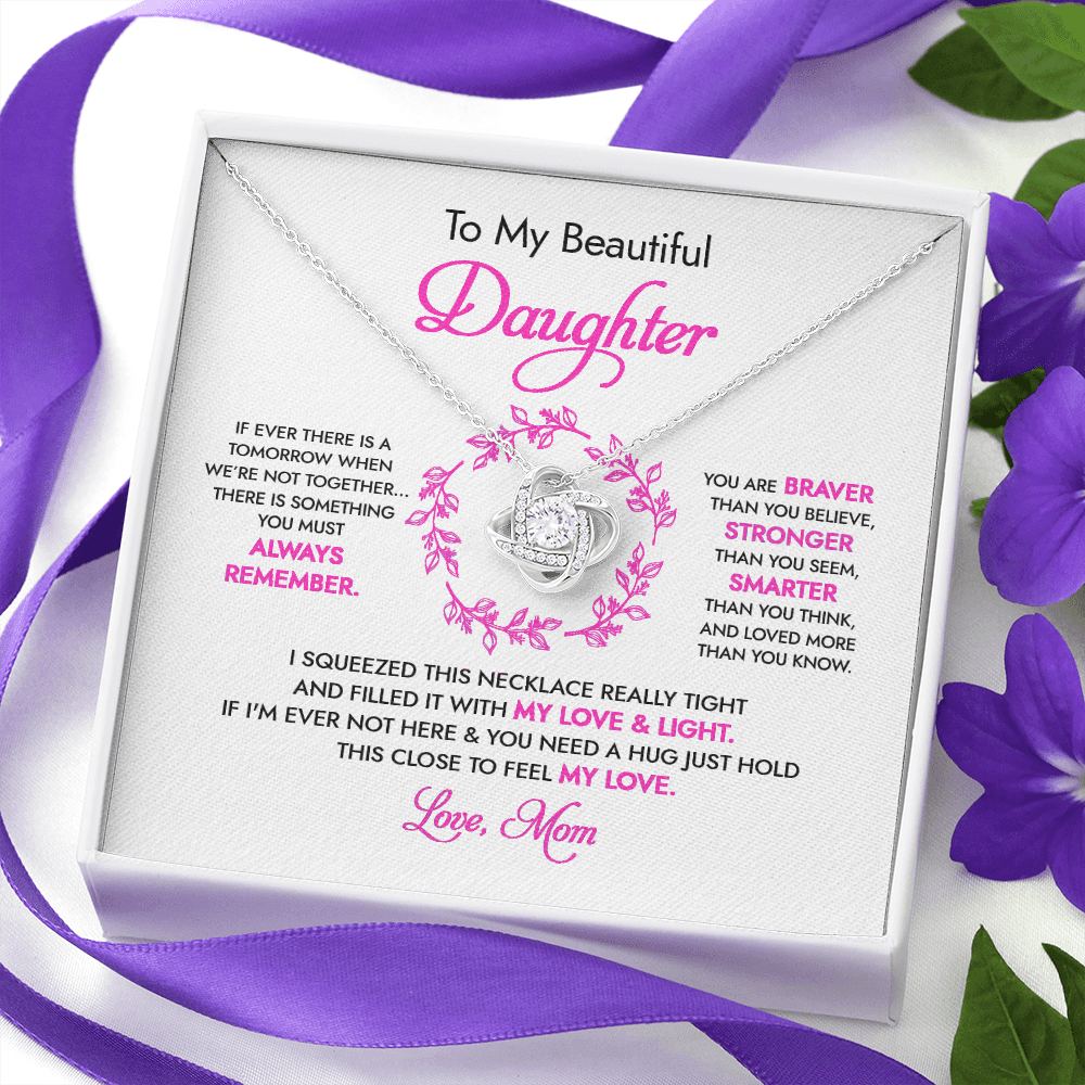 To My Beautiful Daughter - My Love & Light - Necklace DR04