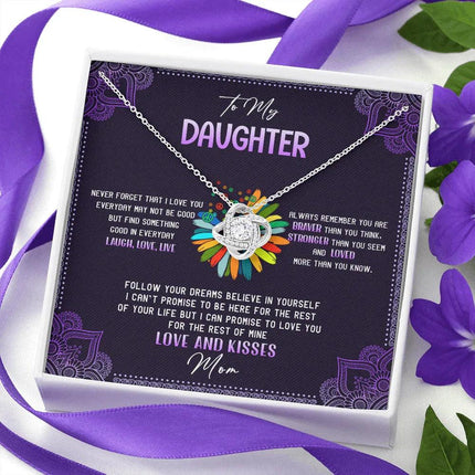 To My Daughter - Never Forget That I Love You - Hippie Necklace SO114T - Charming Present