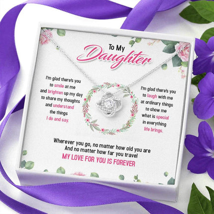 To My Daughter My Love For You Is Forever - Necklace SO37T - Charming Present