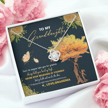 To My Granddaughter - Always Hold Your Head Up High - Necklace DR13 - Charming Present