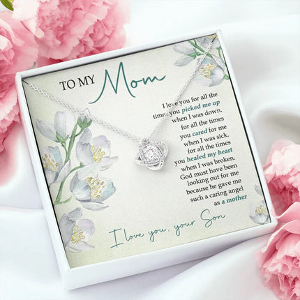 To My Mom - You're My Caring Angel - Necklace SO53V - Charming Present